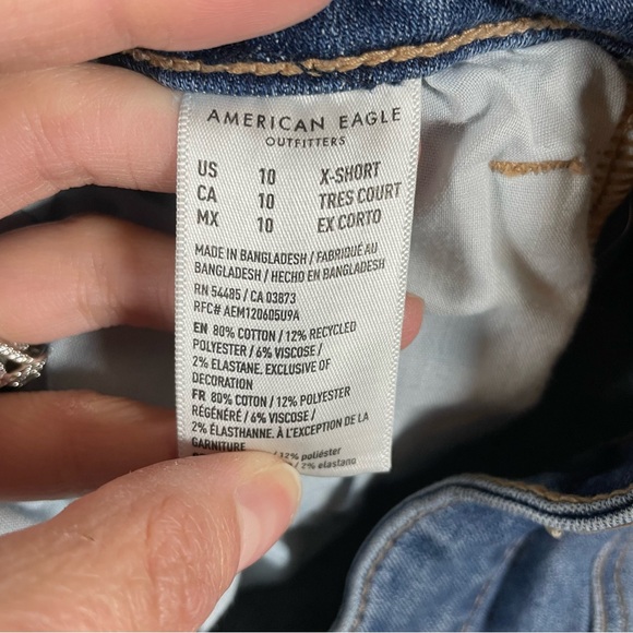 American Eagle Hi-Rise Skinny Kick Jeans Womens Size 10 X-Short Bootcut Denim - Picture 5 of 11